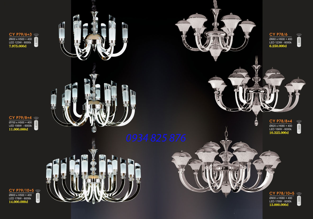 Đèn chùm led hiện đại